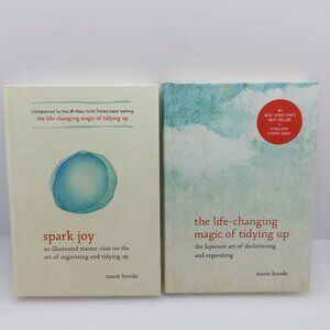 2 Books by Marie Kondo Spark Joy & Tidying up